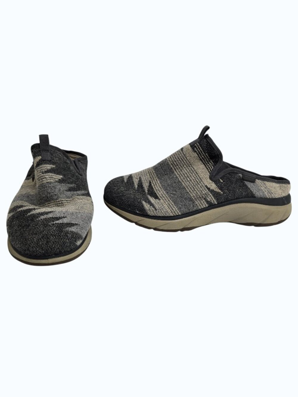 Bionica Women’s Akina Black Quilted Wool Slip On Clog Mule Size 11 Aztec Tribal